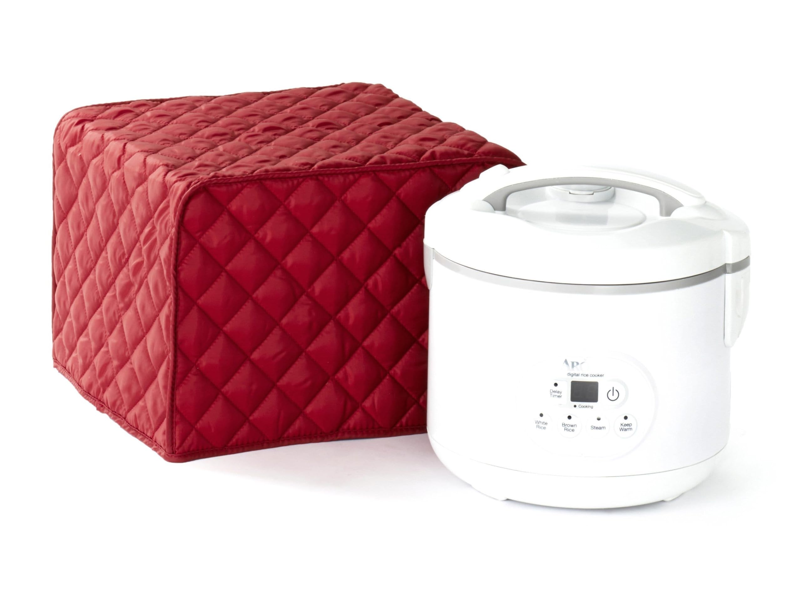 Covermates Keepsakes - Rice Cooker Cover - Dust Protection - Stain Resistant - Washable - Appliance Cover Red