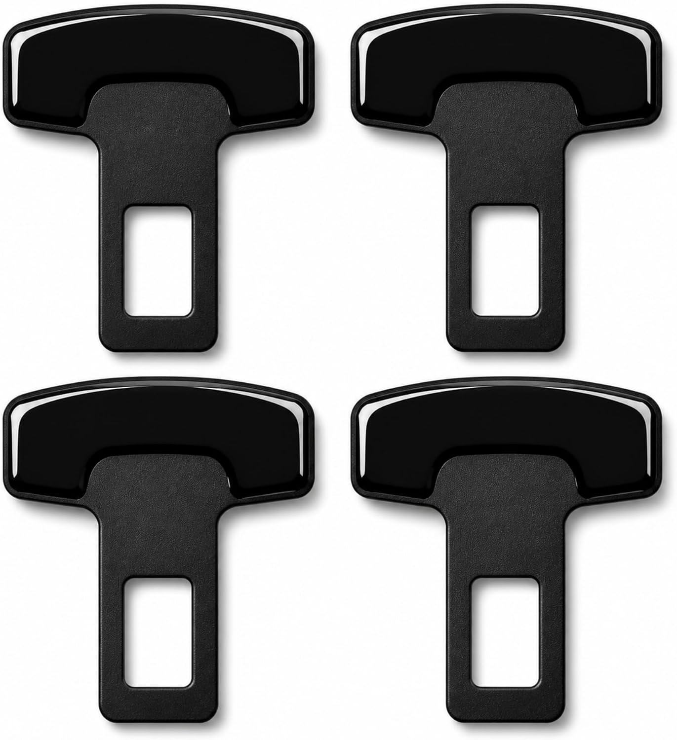 4 Pack Glossy Decorative Car Interior Clips, Black