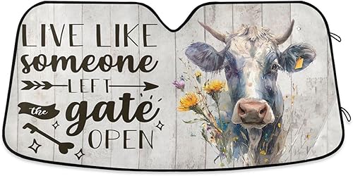 Miniatura 1 de Boccsty Parasol para parabrisas de perro, diseño de bulldog francés, para automóvil, camión, automóvil, parasol lindo de 55 x 27.6 pulgadas