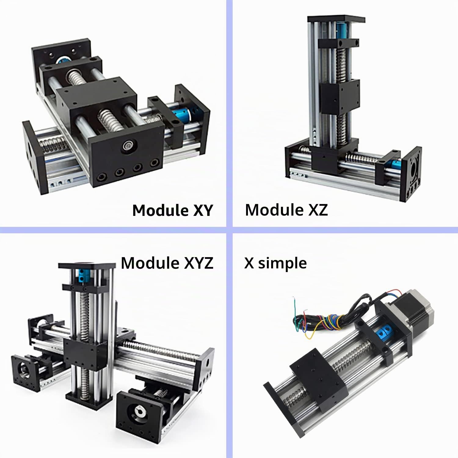 RATTMMOTOR Guide linéaire CNC - Entraînement linéaire - Course efficace L-100 mm - Actionneur linéaire - Vis à billes avec moteur pas à pas Nema23 pour fraiseuse CNC
