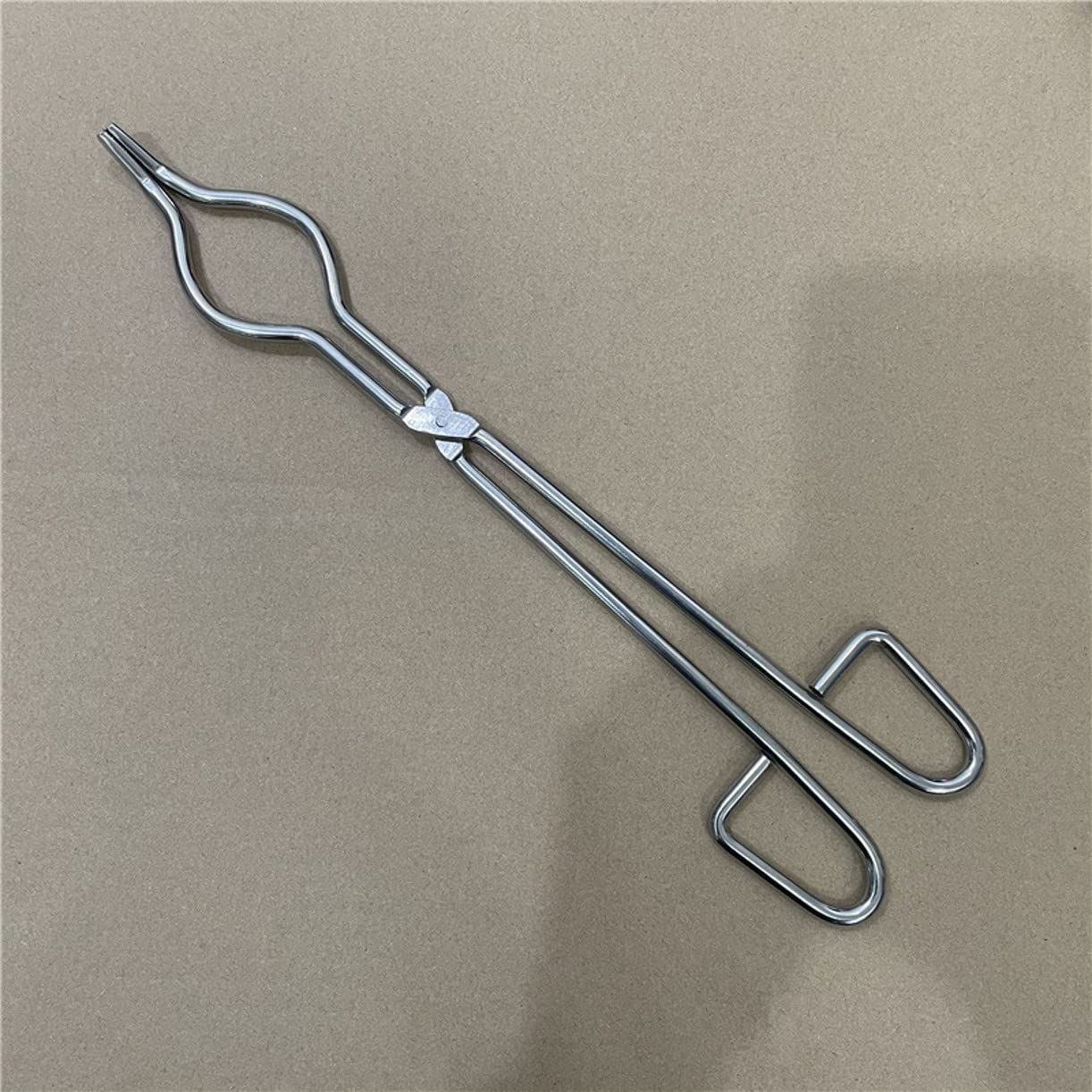 YJIUYUANQ Crucible Tongs Stainless Steel Professional Crucible Forceps Clamp Beaker Holder Pliers?16INCH(40CM)