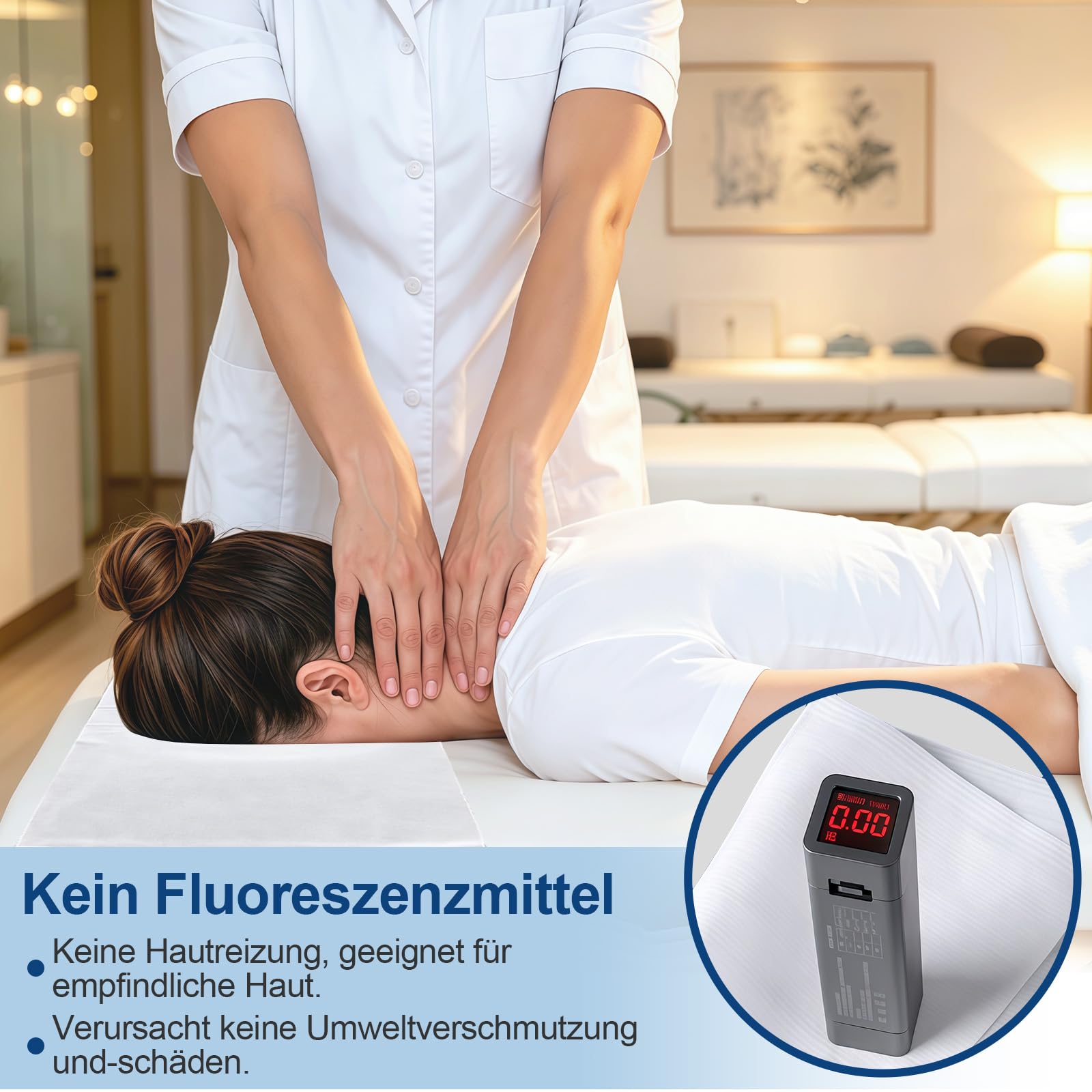 600 Stück Einweg Nasenschlitztücher 40x40 cm für Massageliege Kosmetikliege & Physiotherapieliege, hautfreundlich geruchlos, verhindert Kreuzinfektionen, Vlies Liegenabdeckung für Sauna & Pflege