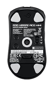 ASUS ROG Harpe Ace Mini Wireless Esports Gaming Mouse  Small Compact Design, Right-Handed, 49g Lightweight, Tri-Mode Connectivity, 36K DPI, up to 105Hr Battery, Pro-Approved, PC/Mac Support - Black