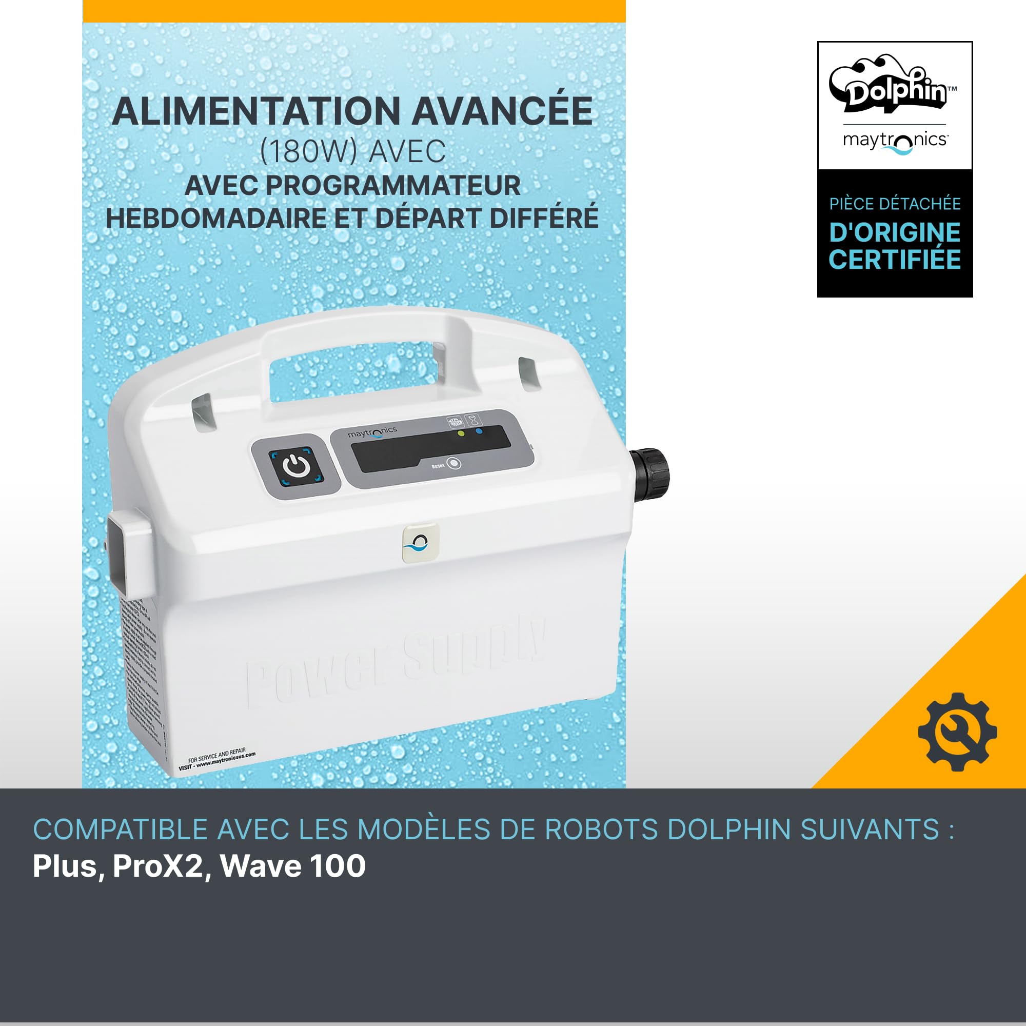 Dolphin Pièce détachée certifiée - Alimentation 180W - Référence 9995671-ASSY
