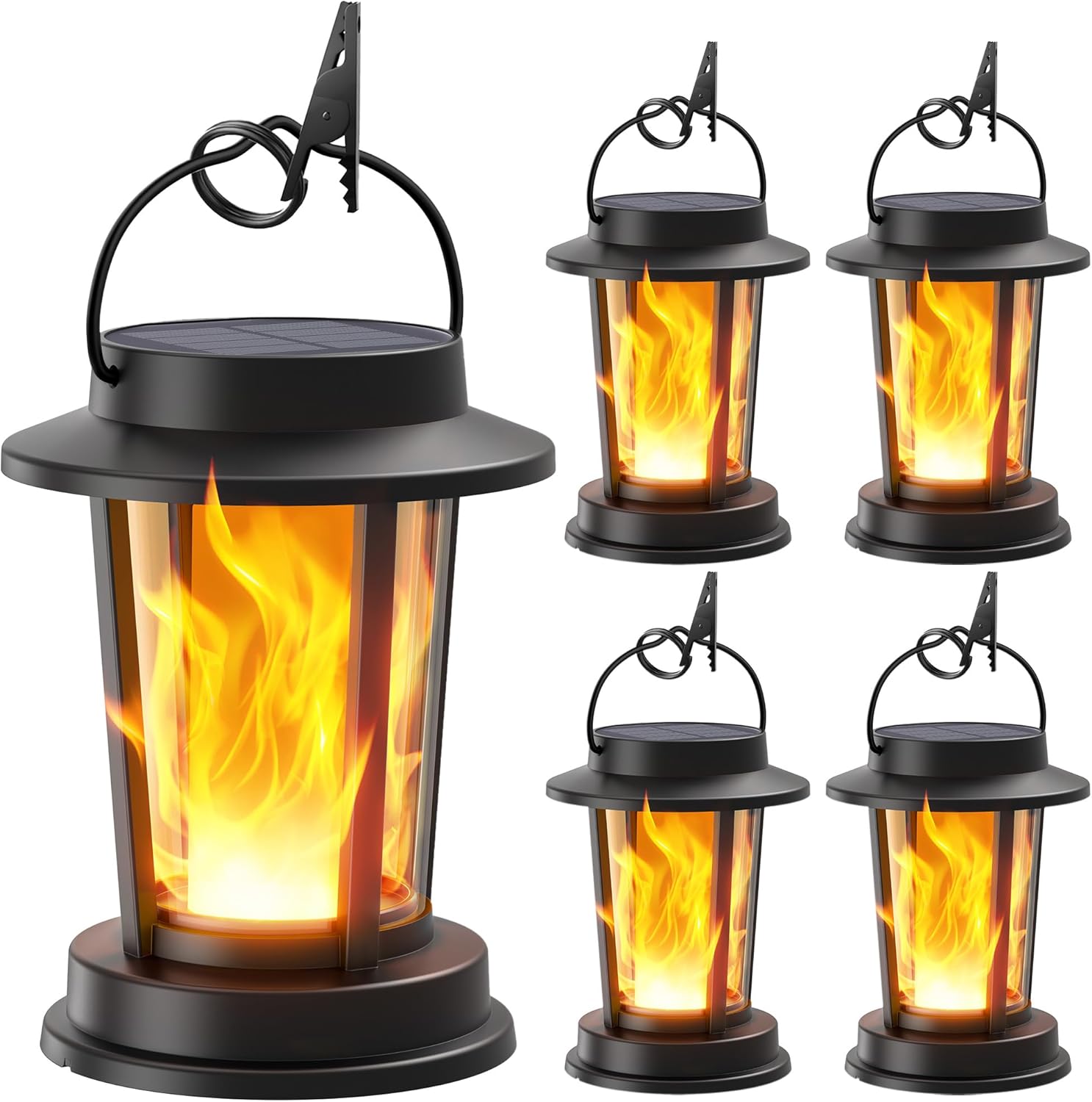  4 Pack Solar Lanterns Outdoor Waterproof