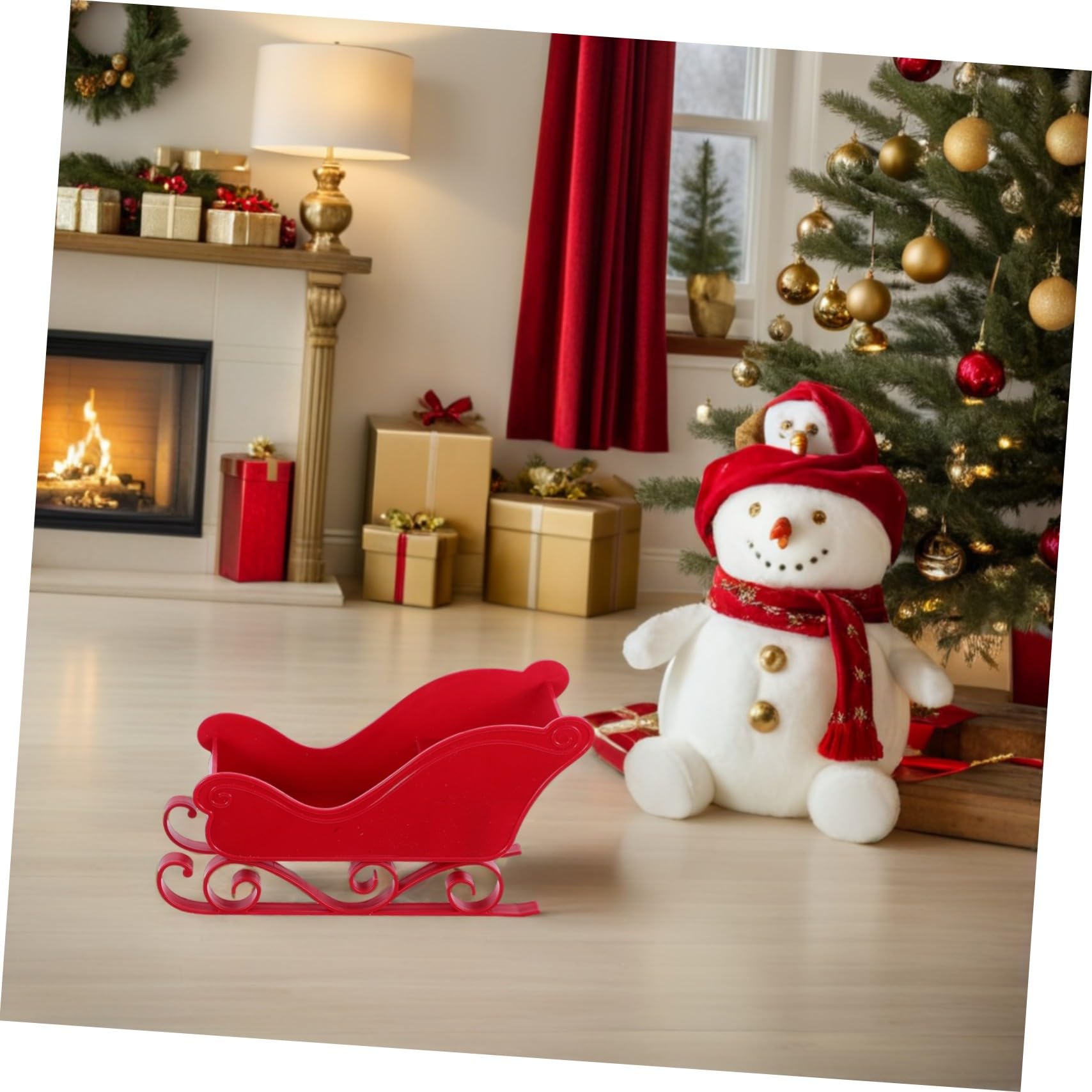 Cabilock 3piezas Decoración de Trineo Navideño para Mesa Mini Trineos de Adornos de Escritorio para Navidad para Decoración de Ventana y Mesa