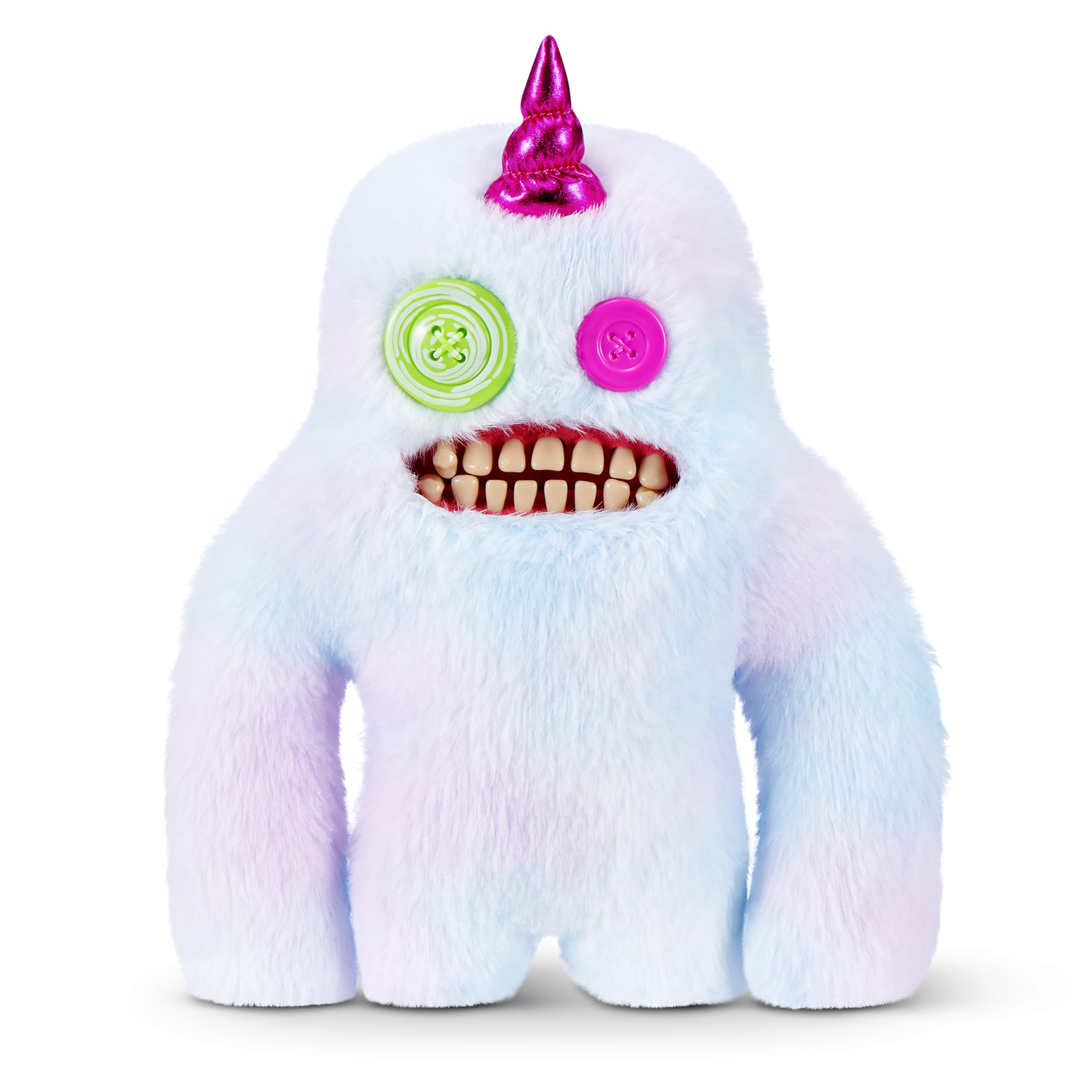 Fuggler Fugglercorns 9 Inch Plush Collectible Toy (Sasquoosh) by ZURU Featuring Funny Ugly Monster Unicorn Designs with Glitter Details, HumanβLike Teeth, Crooked Horns