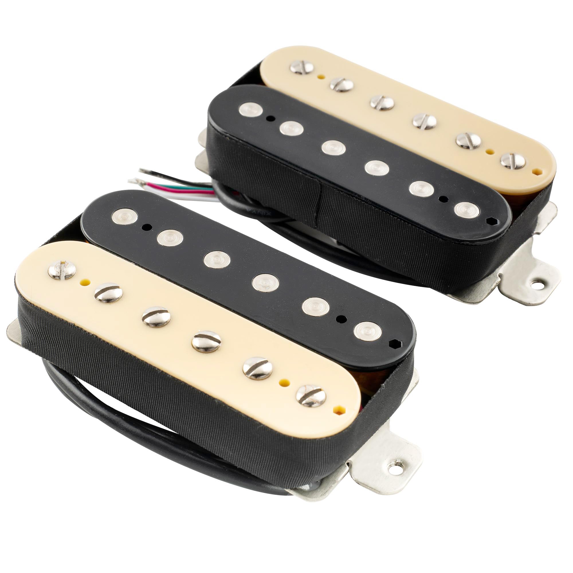 Musiclily Pro LP-OBLA Alnico 5 Scoperto Pick Up Humbucker Manico Ponte Set 7,5K/8,8K per Chitarra Elettrica, Zebra