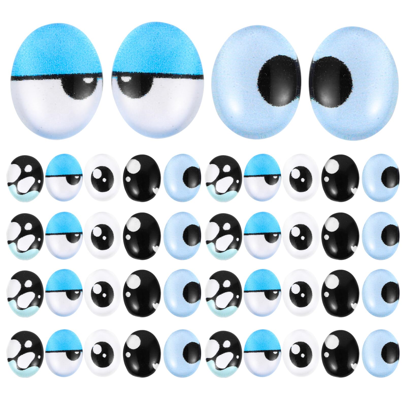 VILLCASE 100pcs Wiggle Eyes Self Adhesive Mixed Colo Craft Sticker Wiggle Eyes Googly Eyes for DIY Doll Crafts Decoration