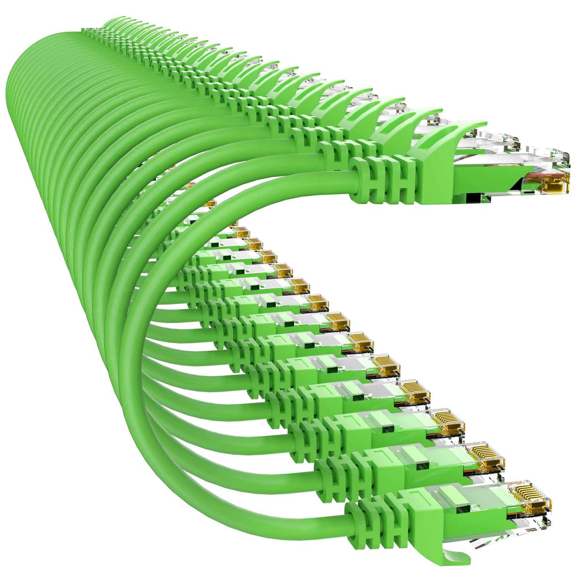 Cat 6 Ethernet Cable 0.5FT (24Pack), Cat6 Ethernet Patch Cable 10Gbps, High-Speed UTP Cat6 Network Cable Pure Copper, Cat 6 Cable for Home and Office