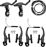 Vista 8 de Set de Frenos para Bicicleta, Kit Completo de Frenos para la Mayoría de Bicicletas de Montaña, Frenos MTB Híbridos Delanteros y Traseros, Kit