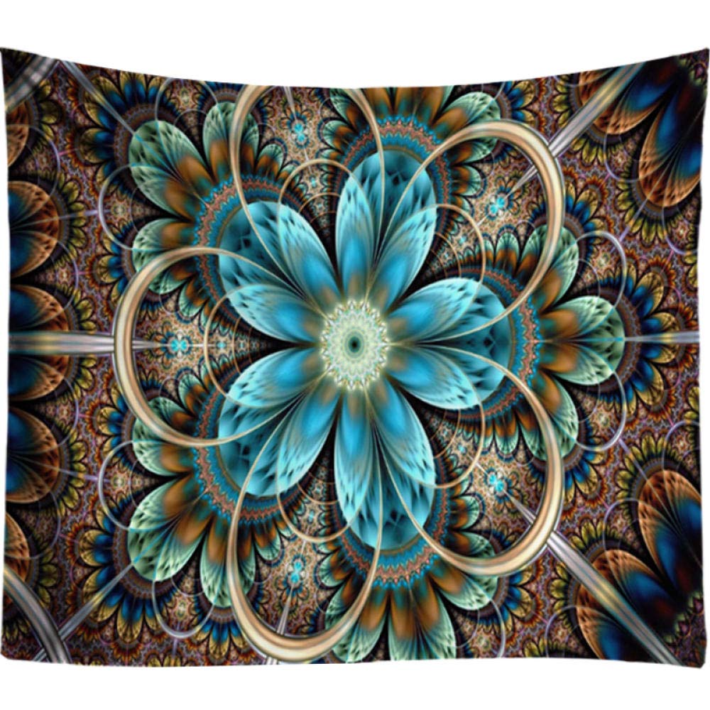 AdoDecor Arazzo da parete Mandala, arazzo da parete Chakra, tappetino yoga, tappeto artistico, tessuto da parete Boho, tessuto da spiaggia 200x150cm