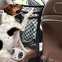 Vista 6 de 3-Layer Car Mesh Organizer, Seat Back Net Bag, Barrier of Backseat Pet Kids, Cargo Tissue Purse Holder, Driver Storage Netting Pouch（Upgrade Stretch