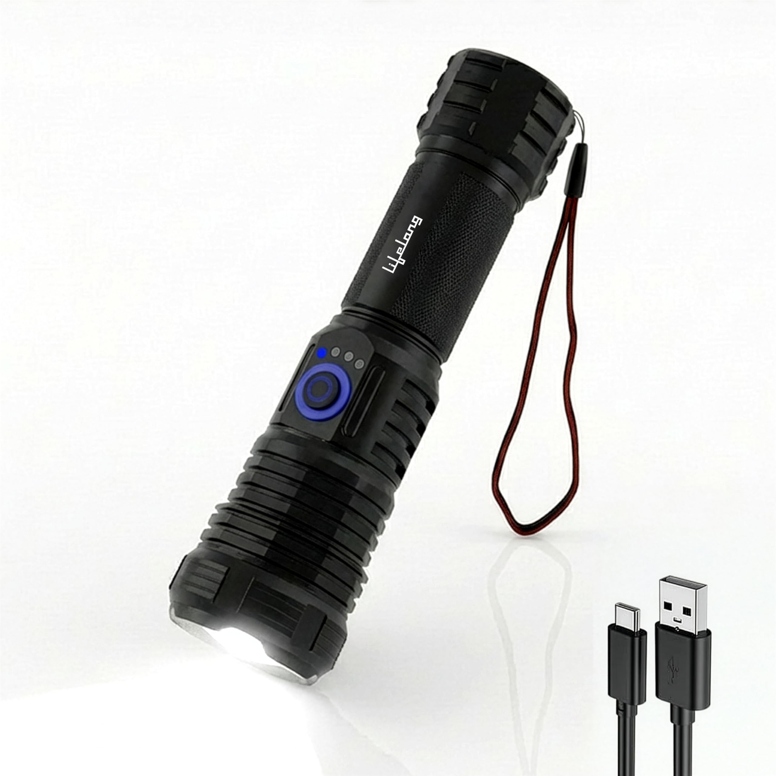 Lifelong Rechargeable High Power Torch Light | 3000 Lumens Emergency Flash Light for Night | IP55 Dust & Waterproof | Adjustable Focus Zoom & Wide Beam for Camping, Trekking & Outdoor Use (LLETL09)