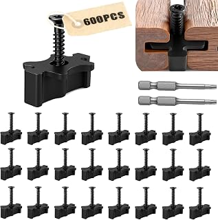600Pcs Hidden Fasteners, Hidden Deck Fasteners for Composite Decking Boards,Lasiever Nylon Hidden Fasteners with Stainless Steel Screws, Universal Composite Decking Clips for Decking Boards