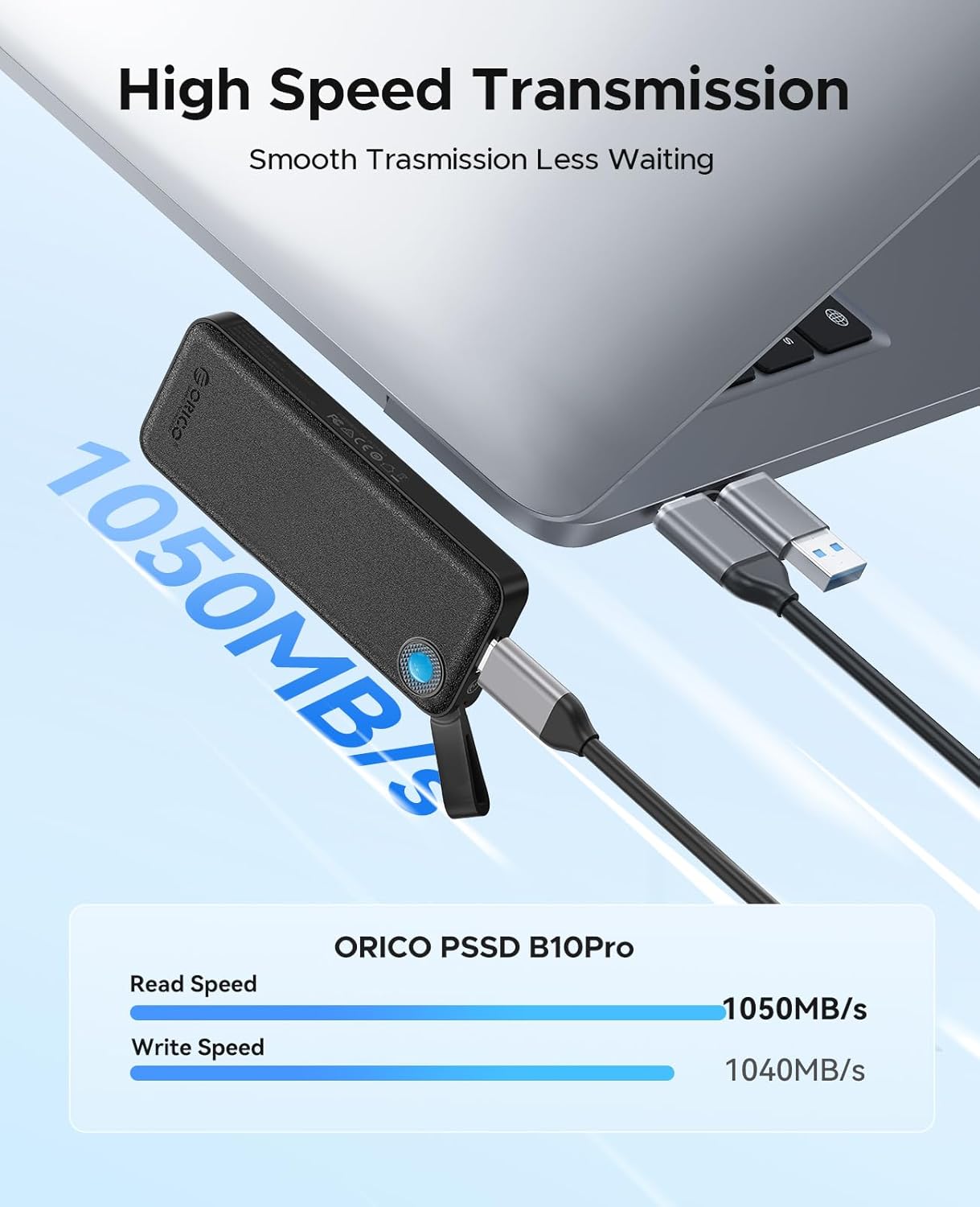 ORICO 256GB External SSD, Up to 1050MB/s - B10PRO