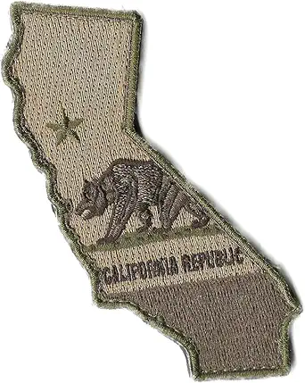 Gadsden and Culpeper Die Cut California State Patch - 1.25" x 4.5"