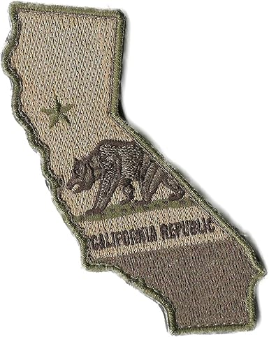 Gadsden and Culpeper Die Cut California State Patch - 1.25" x 4.5"