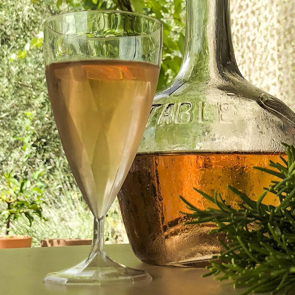 Table'Colors Pack de 54 Verres Torsadés - Design Élégant, Matière Recyclable et Réutilisable - Idéal pour Dégustation de Vins - Effet Spirale (Vin, 18 cl)