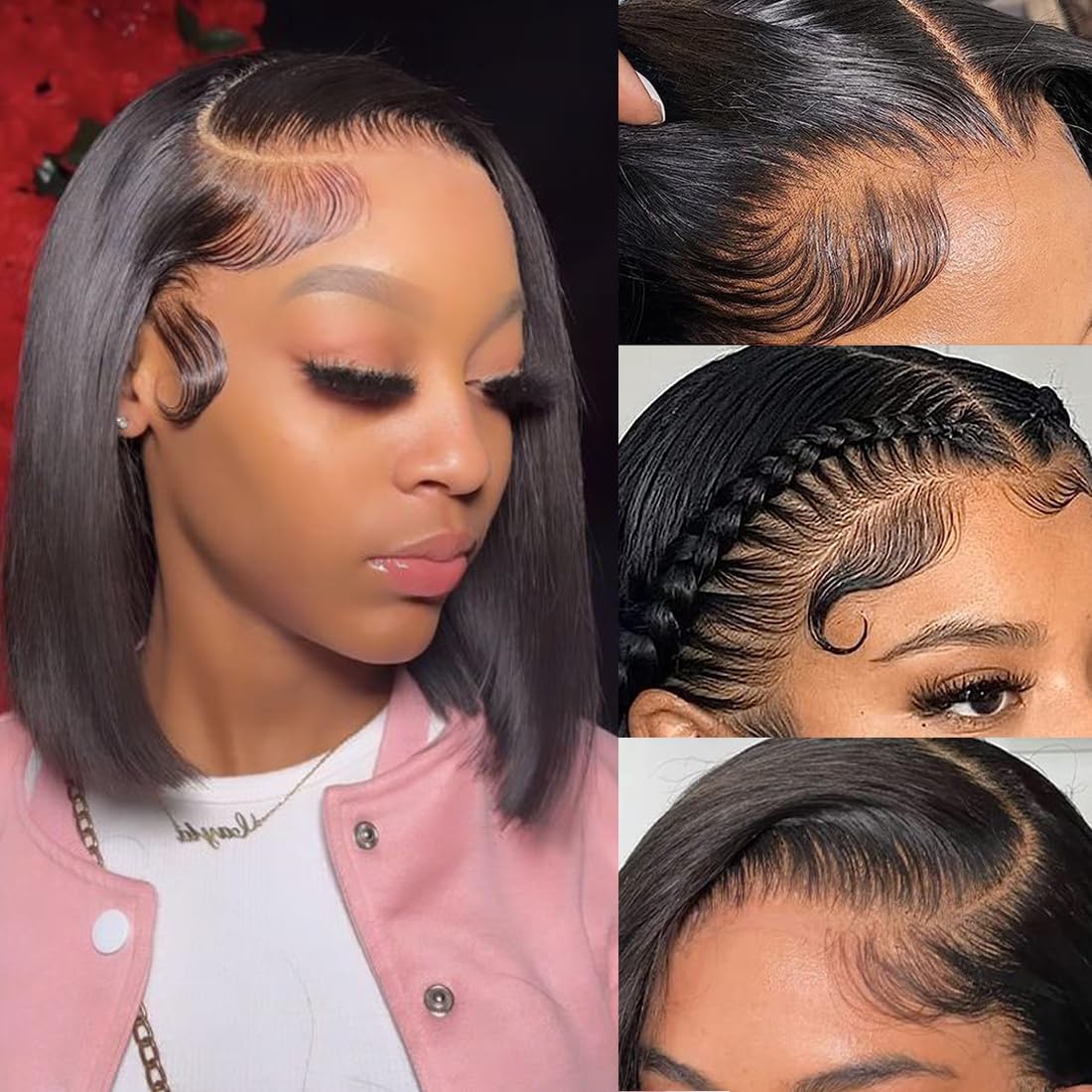 Bob Beauty LaceFront Wig Nana Jet Black Straight Bob Lace Front Wig | WigIsFashion main image 2