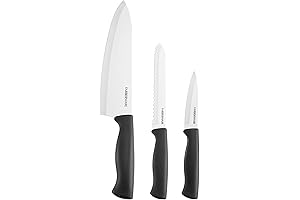 Farberware Stainless Steel Chef Knife Set, 3-Piece