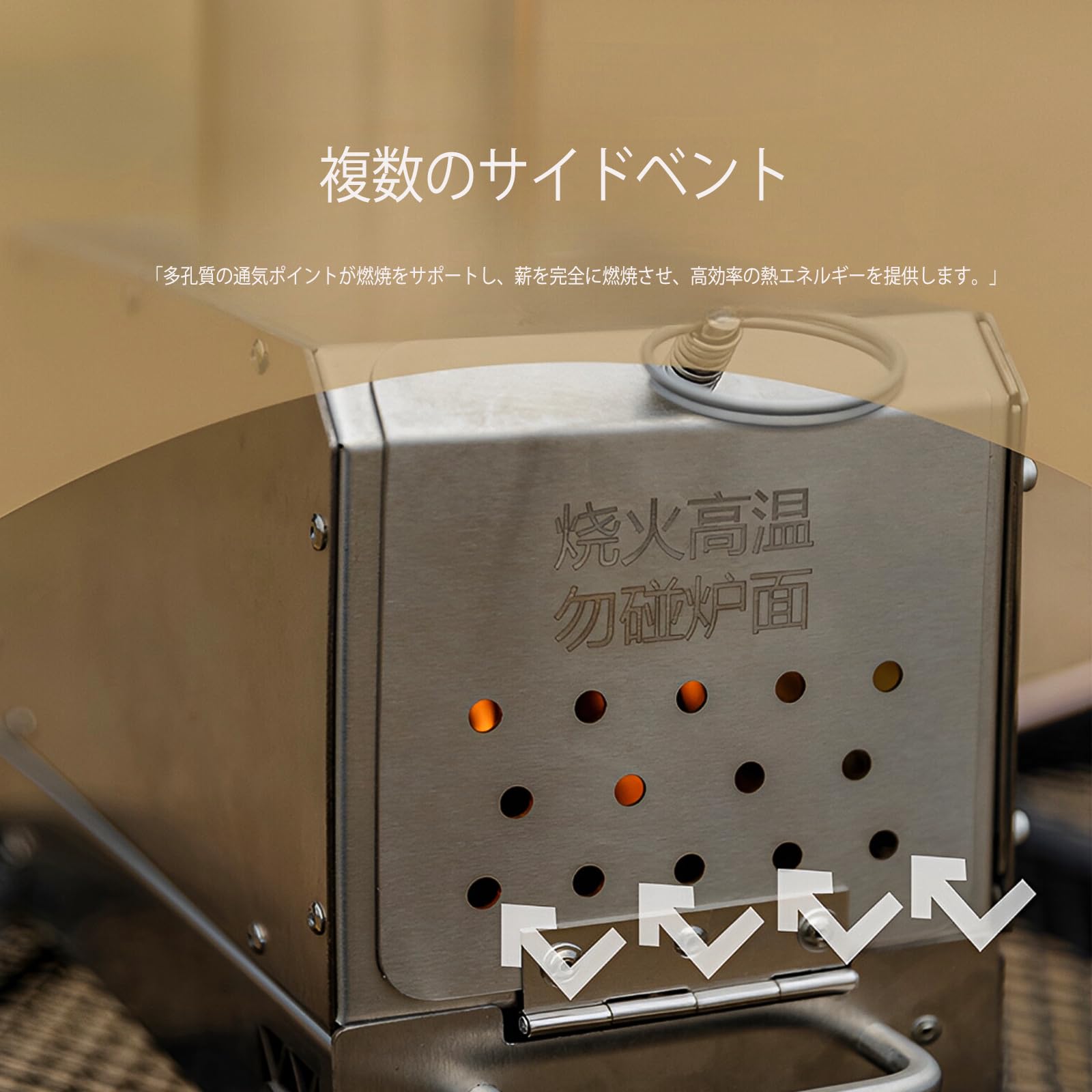 未使用？ MOUNTAINHIKER 薪ストーブ キャンプ アウトドア Amazon | Mountainhiker 薪ストーブ 卓上薪ストーブ 耐熱ガラス窓付き
