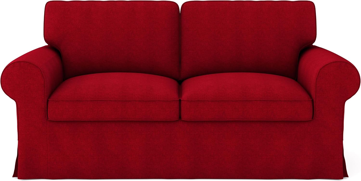 Ektorp Loveseat Sofa Cover Replacment Slipcover Designed for IKEA Ektorp Two Seater Sofa Slipcover,Couch Cover Not Include The Sofa Body, Red