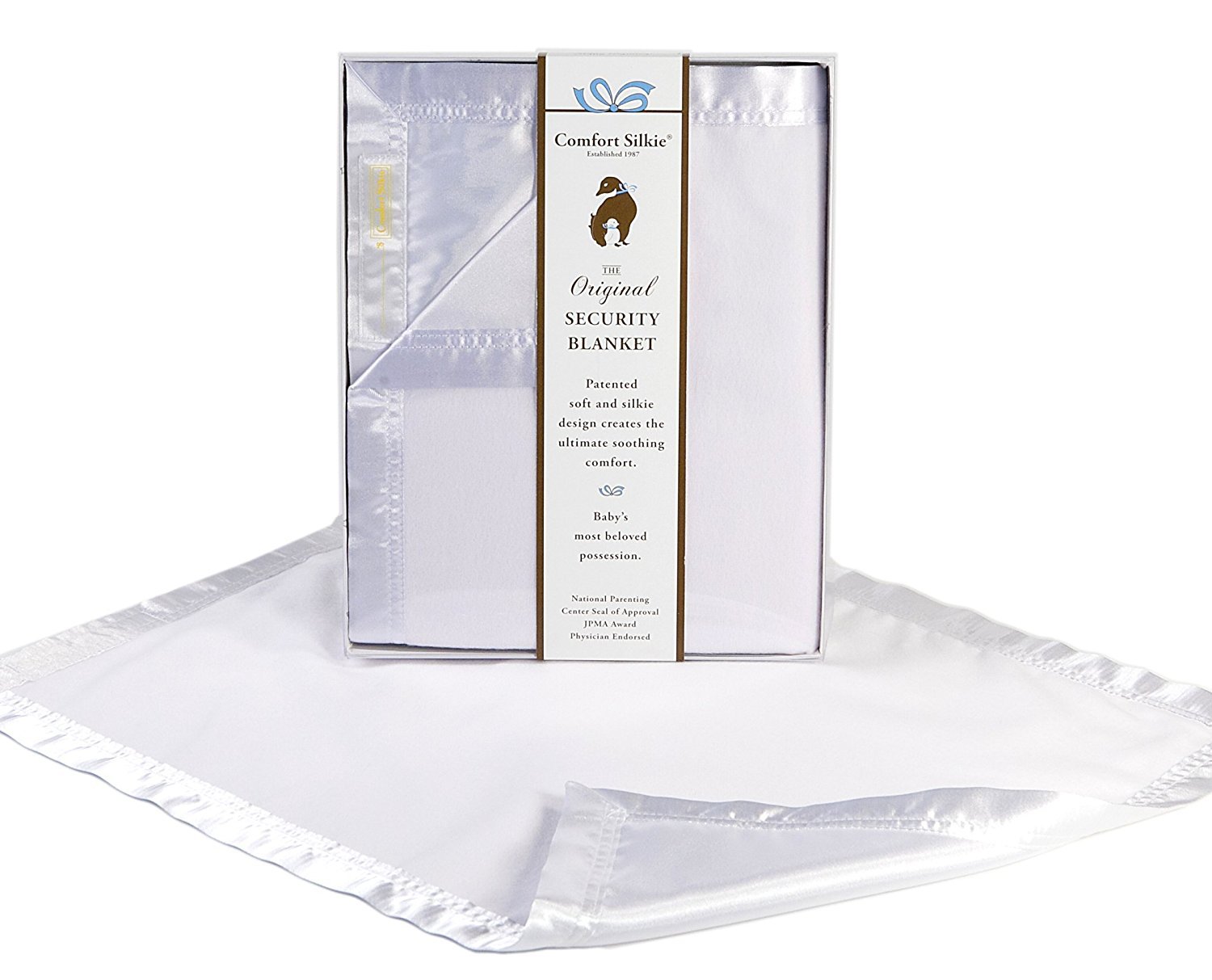 White COMFORT SILKIE Security Blanket ~ The Original. The Best. Award Winning.