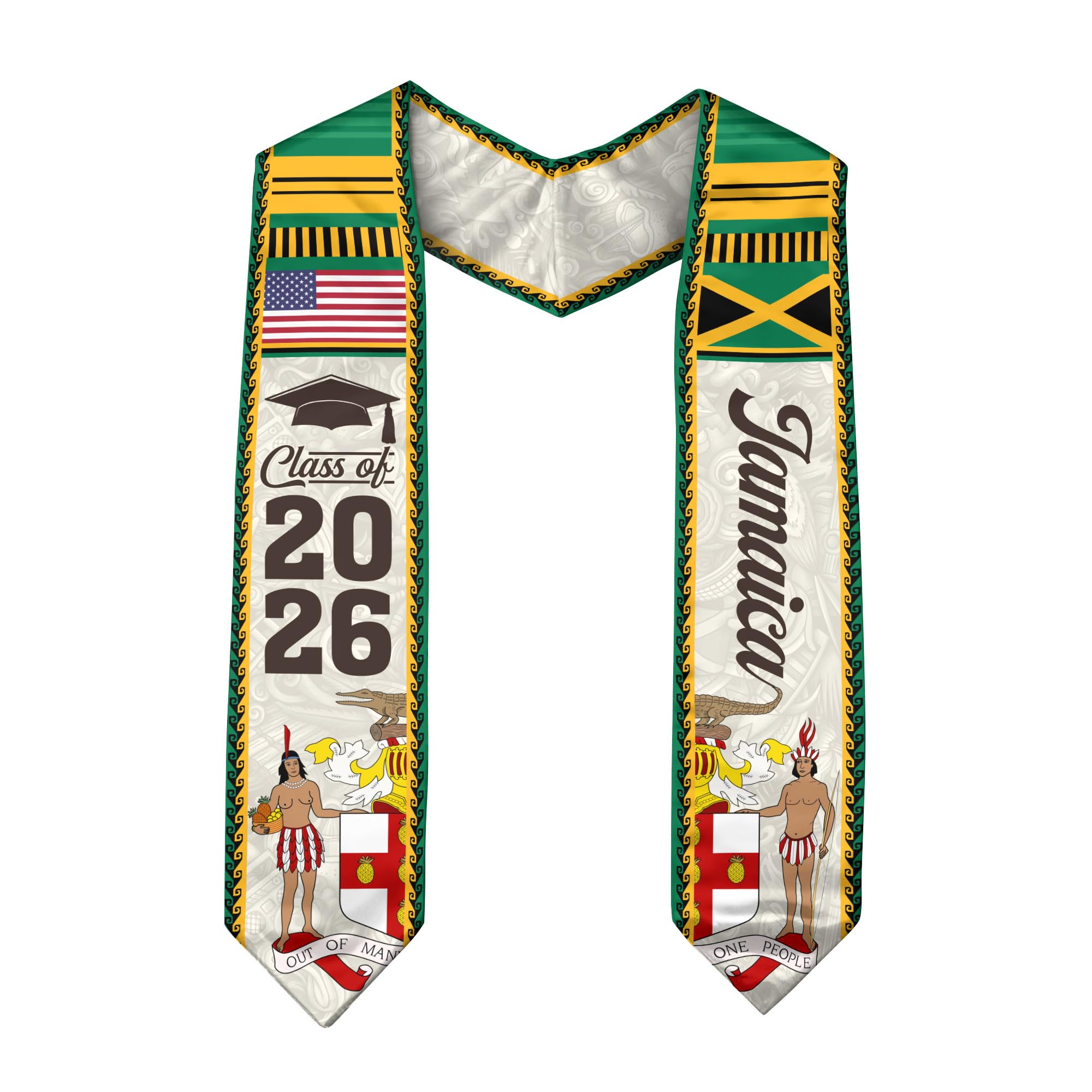 CHIARA CONTI11 Jamaican American Flag Sash, Jamaican Graduation Sash 2026, Jamaica Graduation Stole