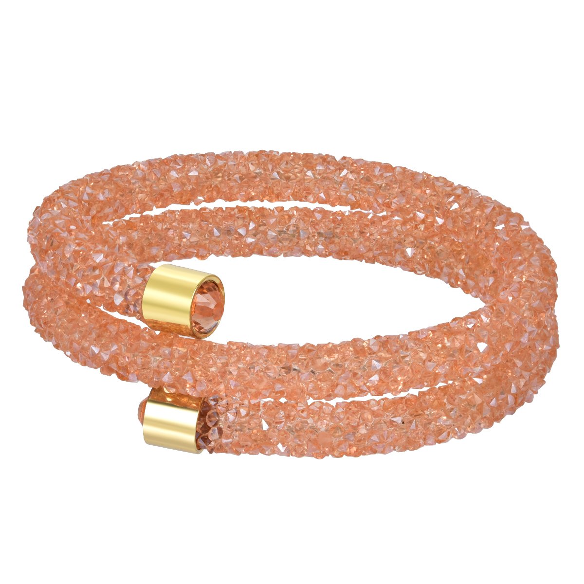 BIJOUX BOBBI[Gift Box Included Elegance Dust Upscale Crystal Stud Bracelets - Champagne - BB4272BCH1
