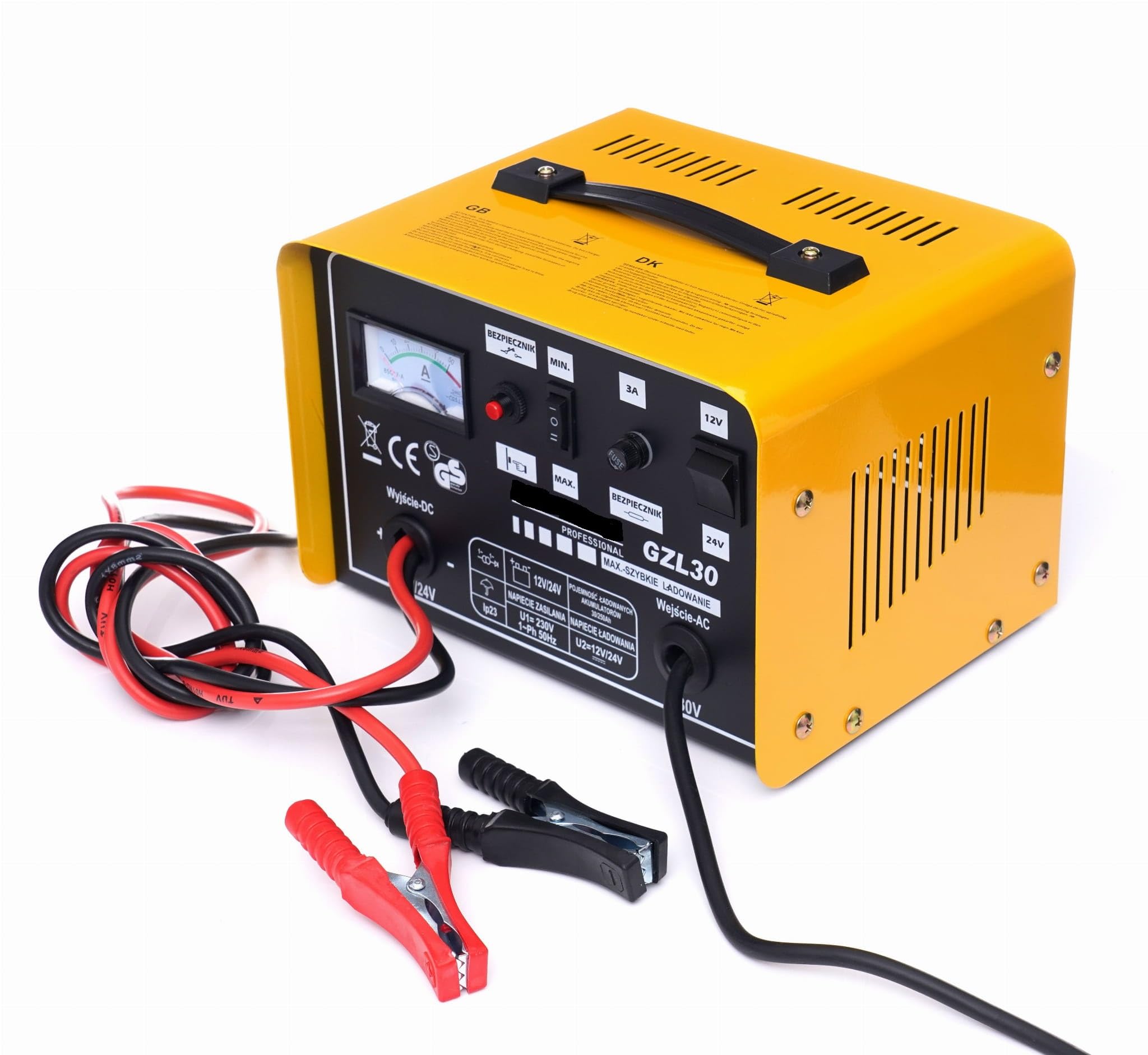CARICABATTERIA CARICA BATTERIE 12V 24V 30A PER AUTO CAMION CAMPER SCUOTIOLIVE 90-250Ah