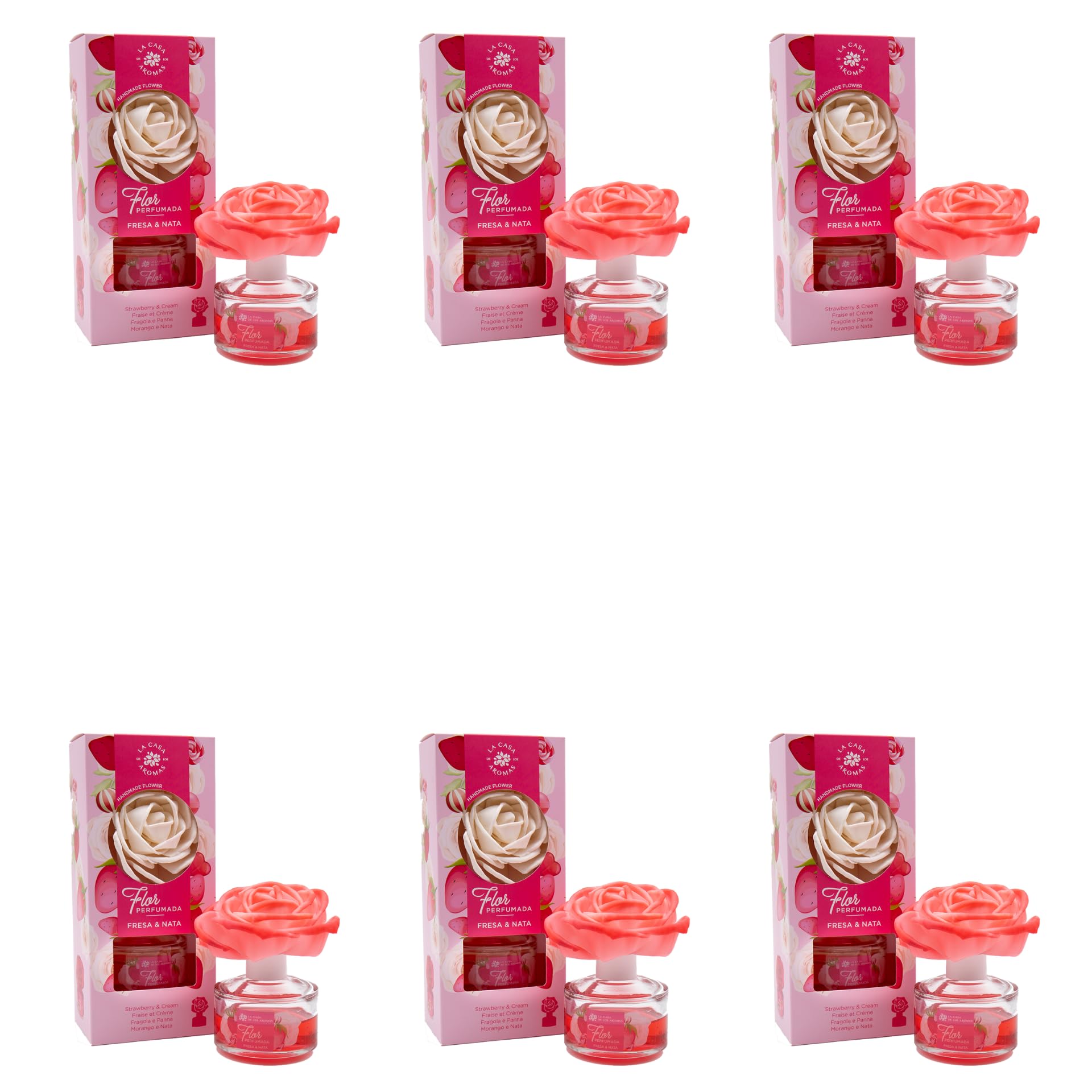 BricoLoco. Mikado Dulce Decorativo Flor 65ml Aroma Fresa y Nara. Más cómodo y Seguro Que Velas. Ambientador hogar, casa, habitación. Aroma Fresco. Decoración. Aromaterapia. (6)