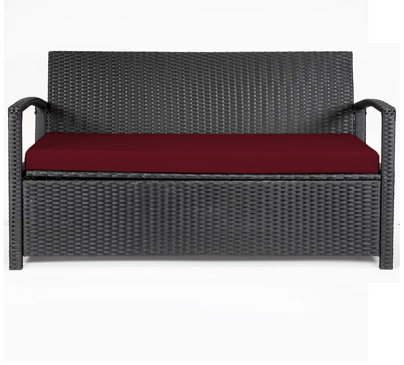 Dazzle Collection Bench Seat Pads Cushion for Outdoor Indoor 100% Waterproof Garden Sofa Seat Foam Seat Pad Patio Bench Cushion (2 Seater 108cm x 45cm x 5cm, Burgundy) — image 1