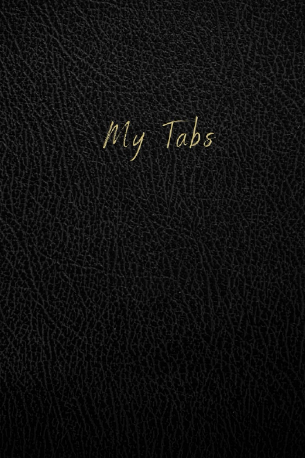 Guitar Tabs journal d'écriture élégant look cuir noir carnet de partitions 104 pages