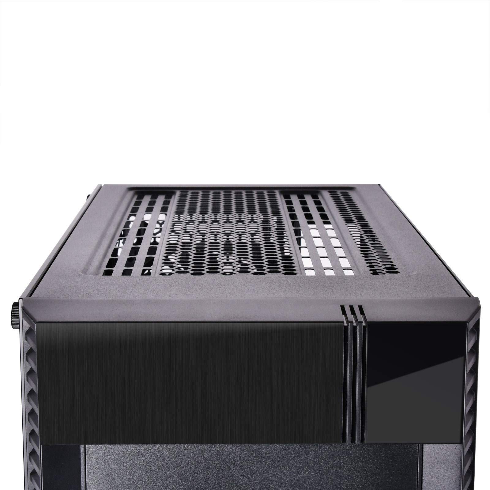 Silverstone SST-PS14B-E - Caja de Torre ATX de Precision, Panel Lateral de Vidrio Templado Ahumado, Negro