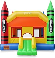 Vista 2 de Cloud 9 Casa de rebote de crayón con tobogán, gorila inflable grande para niños, sin soplador