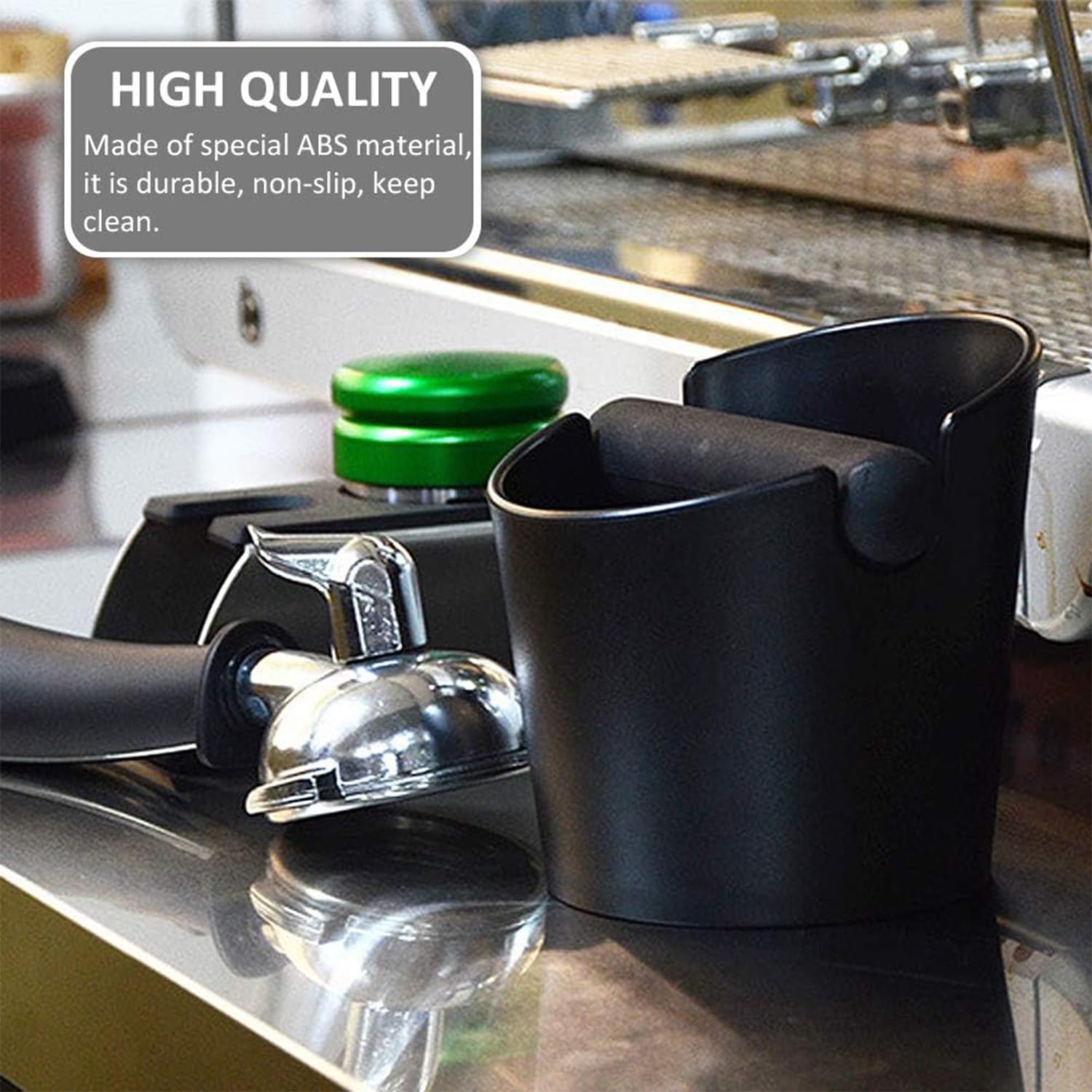 Zoojoy Scatola per Espresso, Scatola da Caffè, Cestino per Caffè Espresso, Assorbe Gli Urti, Stile Barista Durevole, Nero