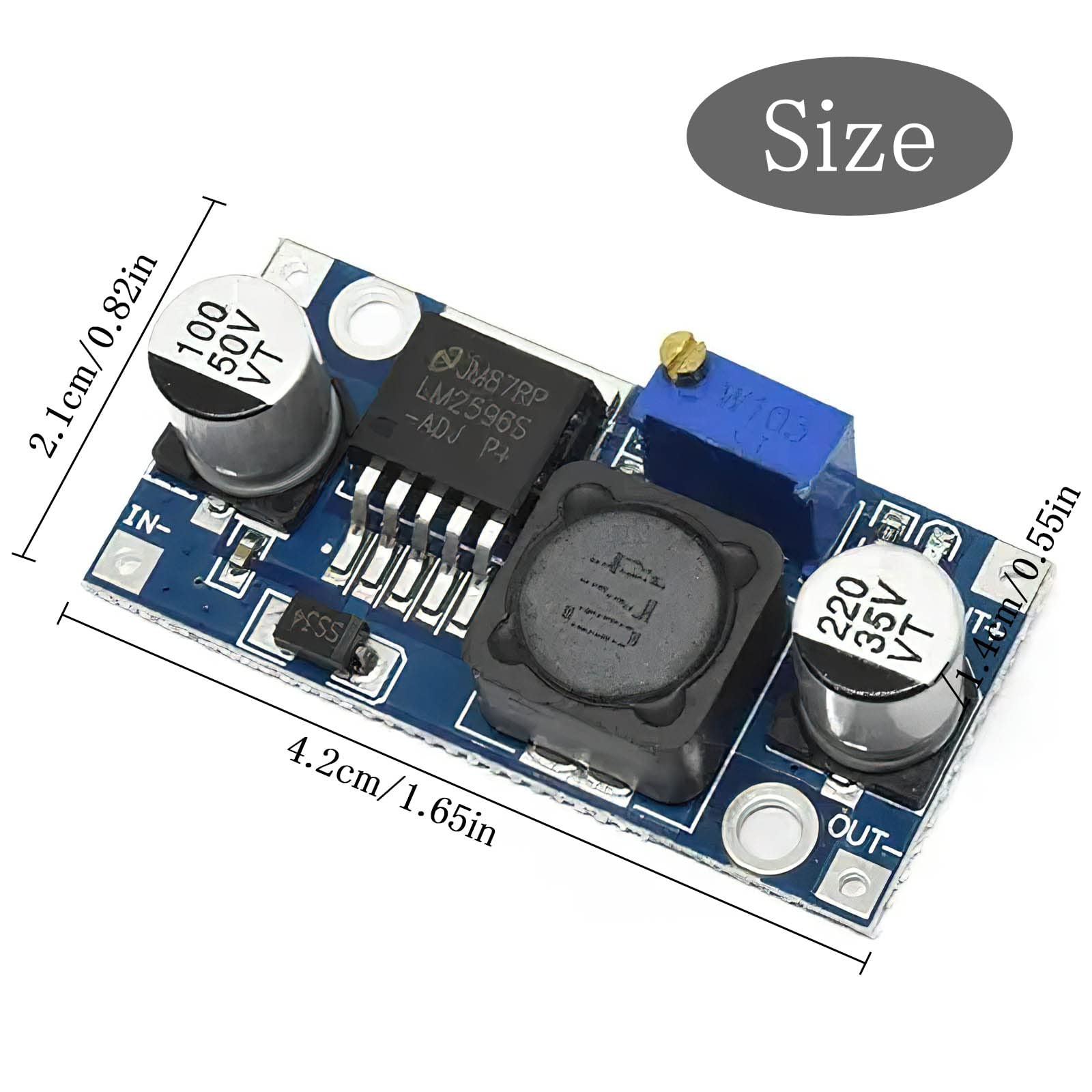HENGBIRD 10 sztuk konwertera Buck DC-DC Step Down Moduł regulatora napięcia 3,2-40 V do 1,25-35 V, moduł zasilacza Step-Down