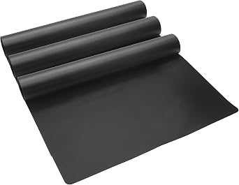 Non-Stick Oven Liners for Bottom of Electric, Gas, Toaster & Microwave Ovens Extra Thick Heavy Duty, Extra Large 26 x 16.25 Set of 3 Black