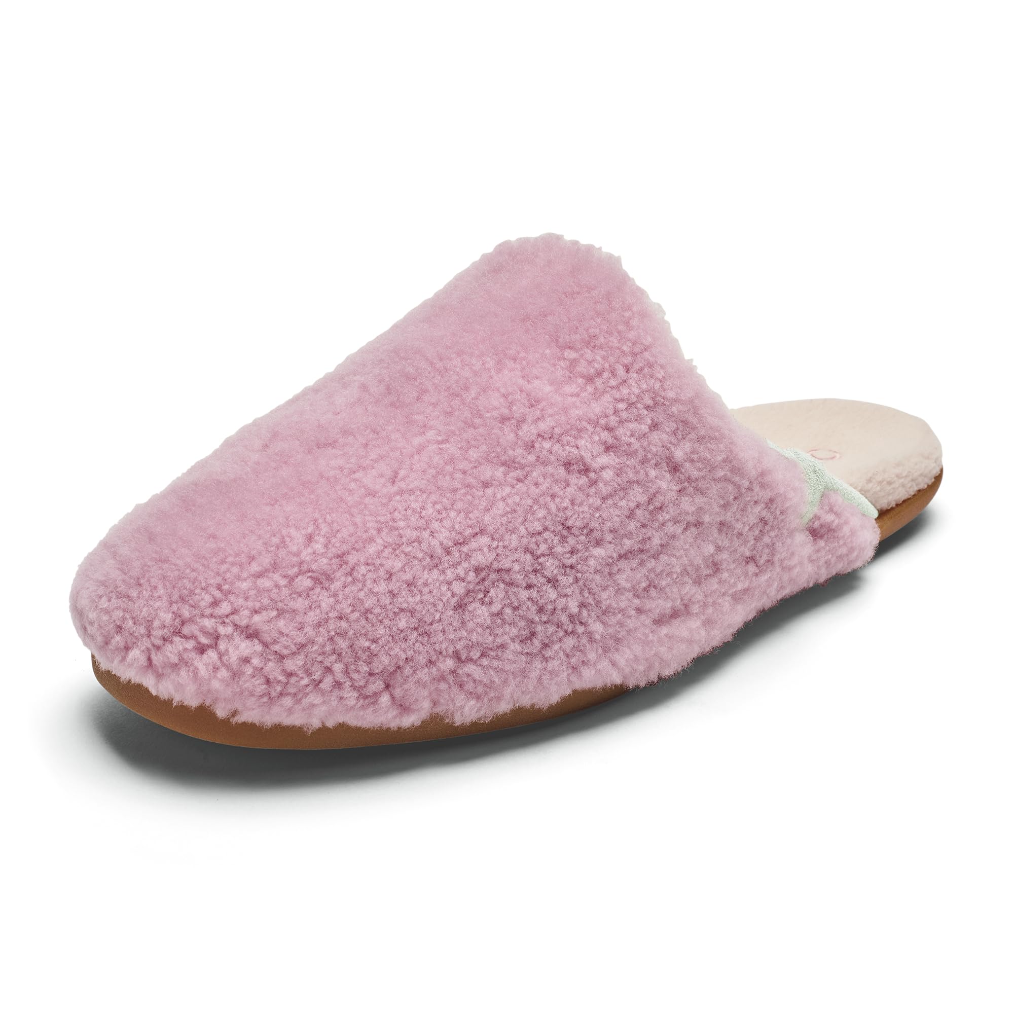 OLUKAI Hale Mule Women's Slipper, Women's Slip-On Shoes, Genuine Shearling with Fleece Lining, Wet Grip Soles for Inside & Outside Wear, Cute &