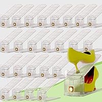 Vista 20 de Paquete de 12 ranuras para zapatos, organizador de apiladores de zapatos para armario, soporte ajustable para zapatos, ahorro de espacio, 50%