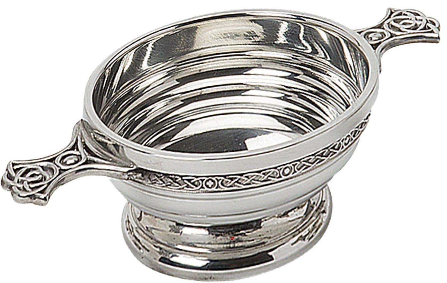 Copa Quaich celta para decoración de salones rústicos y catas de whisky