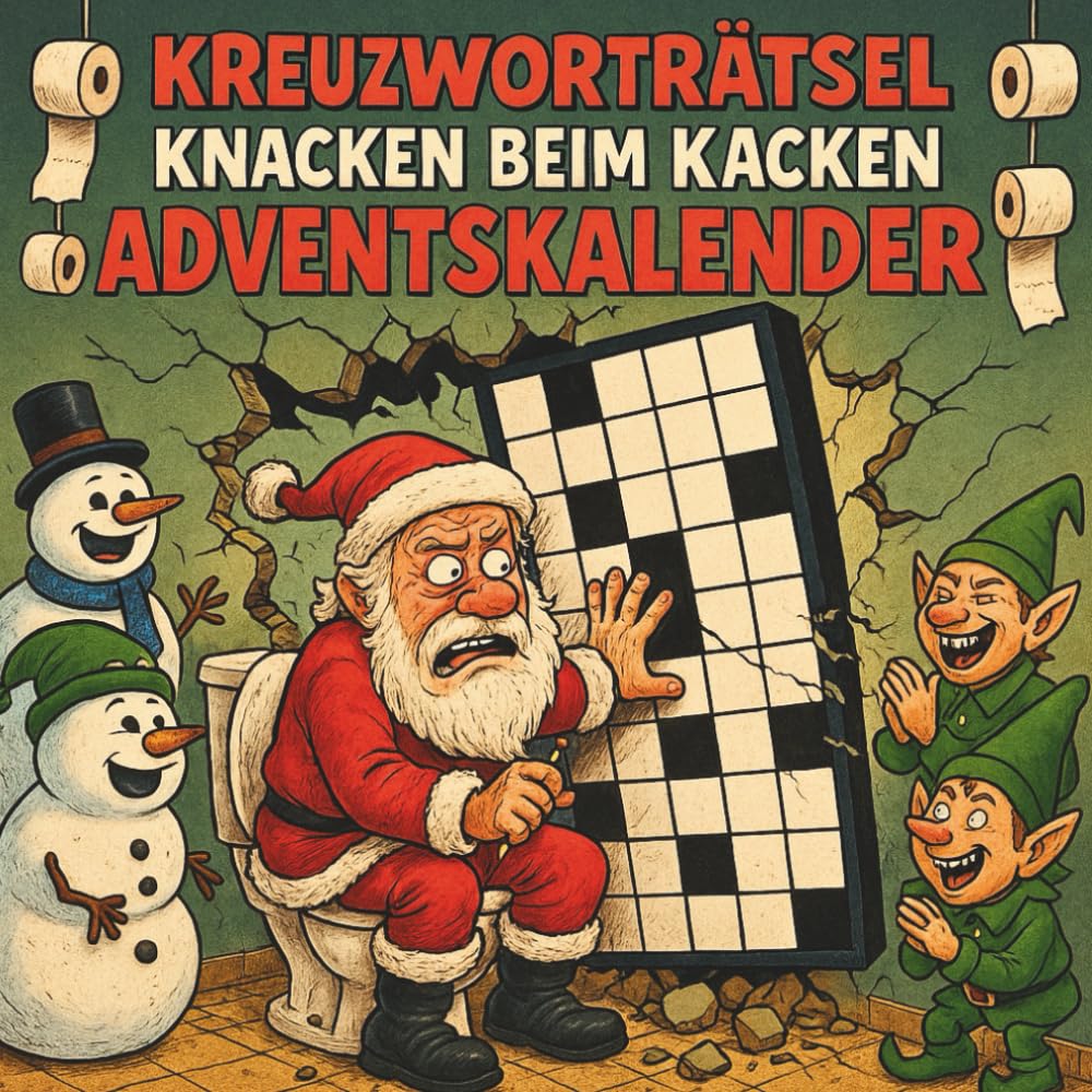 Kreuzworträtsel Knacken beim Kacken Adventskalender: Lustiger Adventskalender mit 2 Rätseln täglich!
