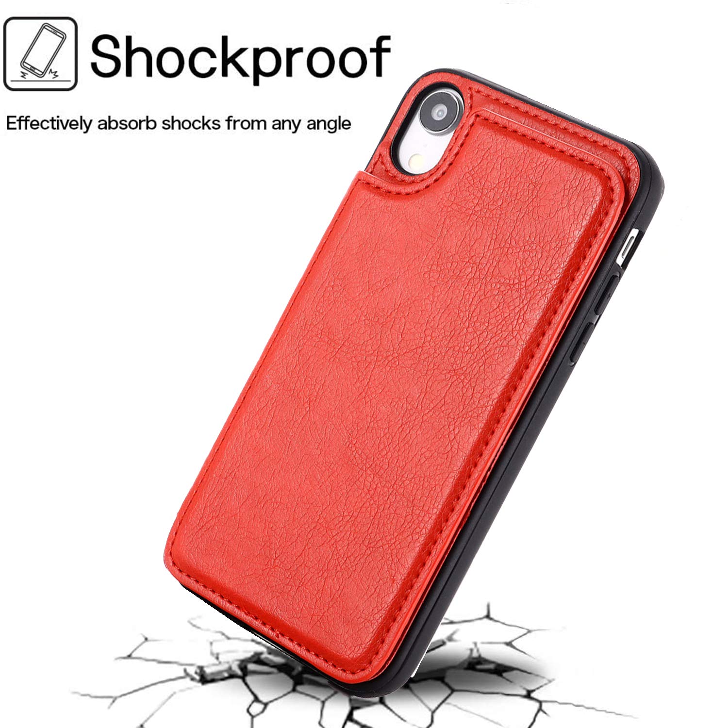 iPhone X XS 手帳型 スマホ ケース レッド 赤 保護ケース Amazon.co.jp: TEDTIKJT アイフォンXケース 手帳型 スマホケース