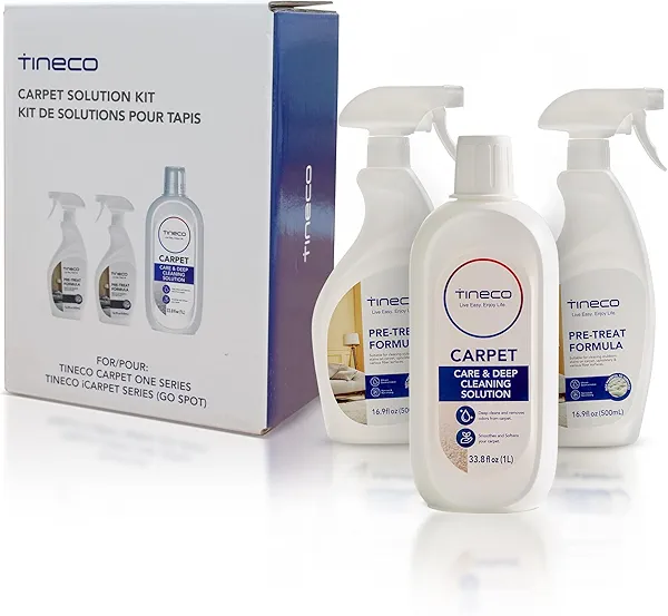 Tineco Carpet Pretreat Formula & Cleaning Solution Set for CARPET ONE Cruiser Series, CARPET ONE PRO & Spot Series, iCARPET, Removes Tough Stains