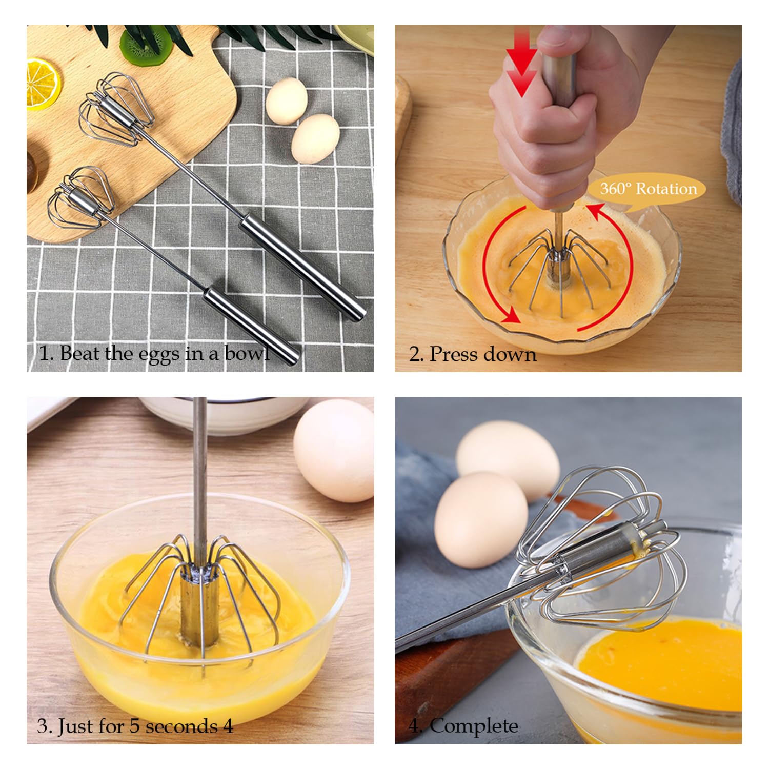 Fruste Semiautomatiche Da Cucina - 2 Pezzi In Acciaio Inox - Foto 11