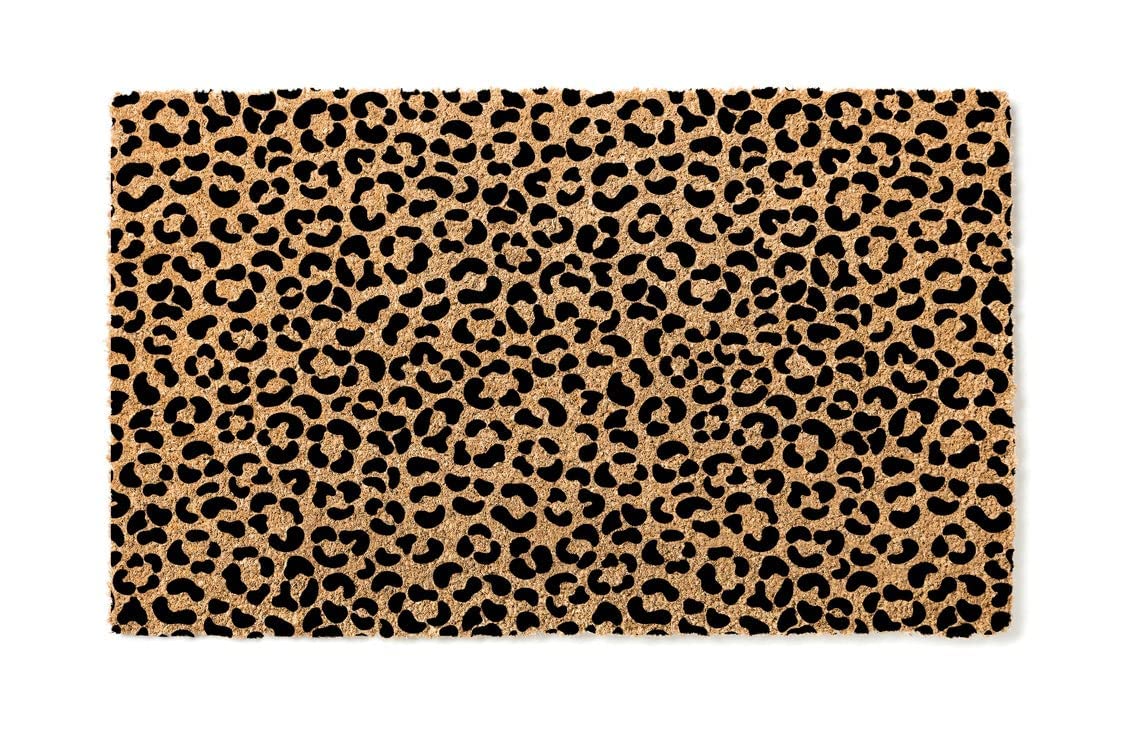 Cheetah Spot Pattern Door Mat | Animal Print Doormat | Premium Quality, Thick 100% Coir Coconut Husk Front & Made in The USA - Doormat STK 1613