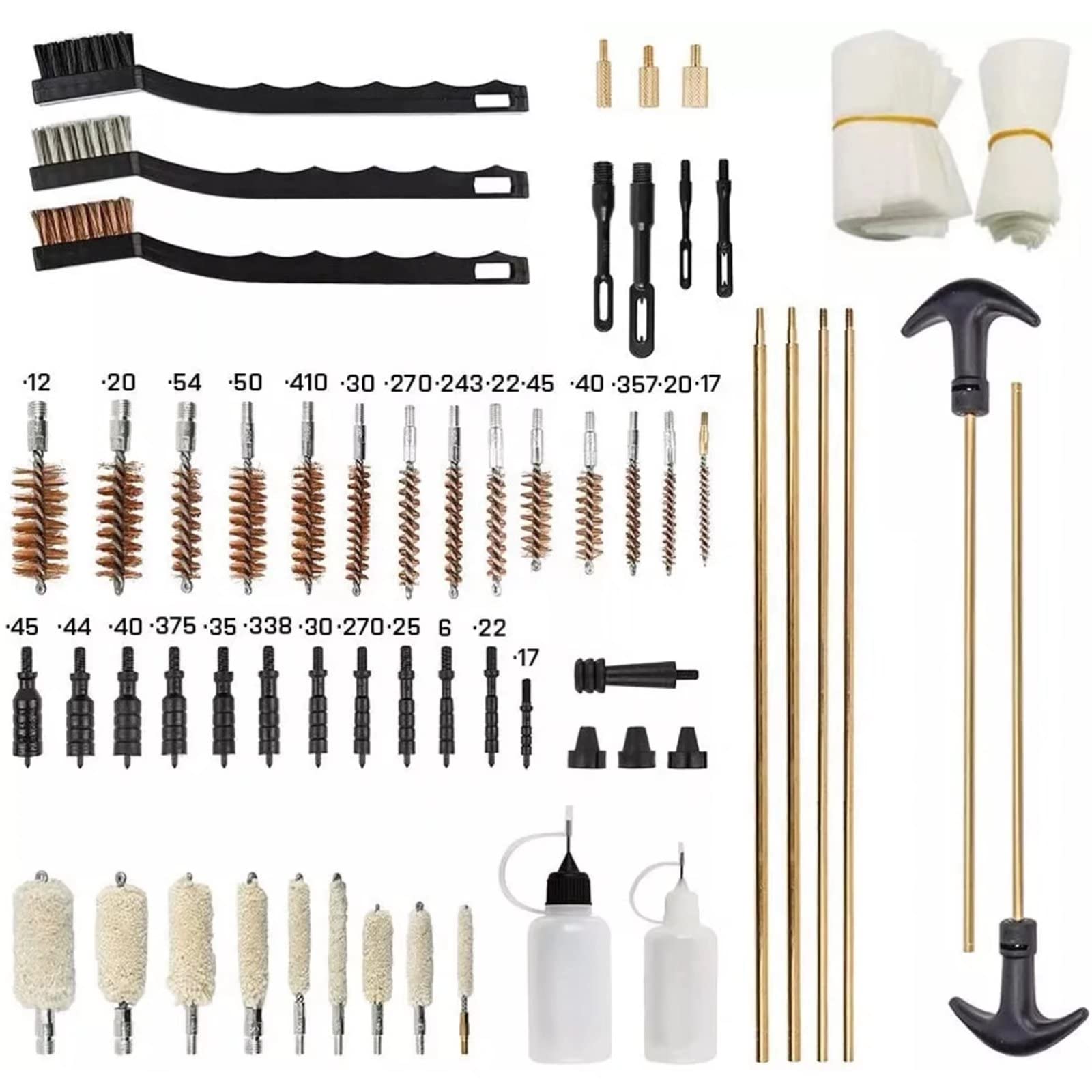 Generic Kit Pulizia Pistola Universale, 55 Pezzi per Pistola Fucile Pistola Ad Aria Compressa Pistola A Spruzzo Fucile Fucile Canna da Fuoco Manutenzione Pulizia Set con Custodia Portatile