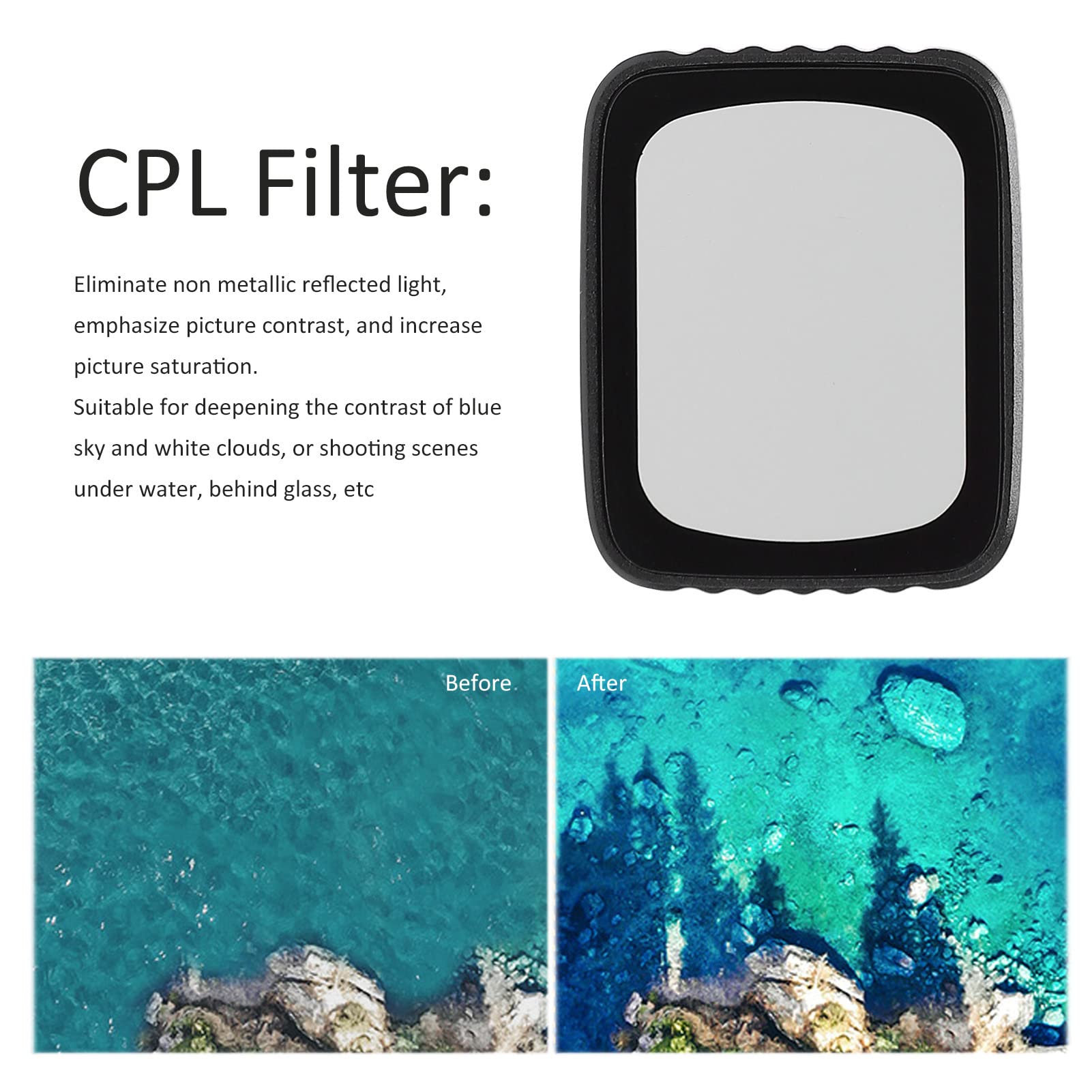 Set di Filtri per Obiettivi per Fotocamera Drone, Filtri per Obiettivi 4 Pezzi/Set, Accessori per Obiettivi con Rivestimento Multistrato Kit Filtri CPL ND8 ND16 ND32, per Drone Mavic Air 2S