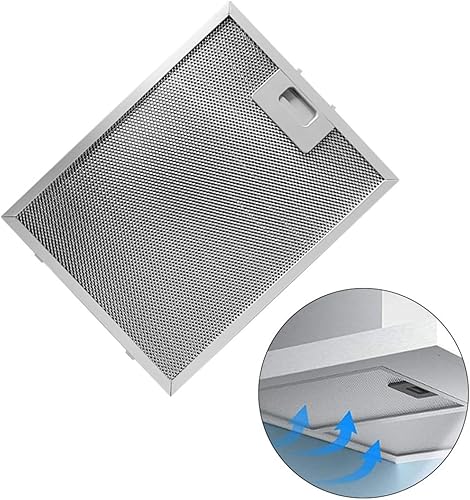 Miniatura 3 de Paquete de 2 filtros de ventilación extractores de malla metálica, filtros de repuesto para campana extractora de 9 x 10.2 pulgadas, filtración de 5